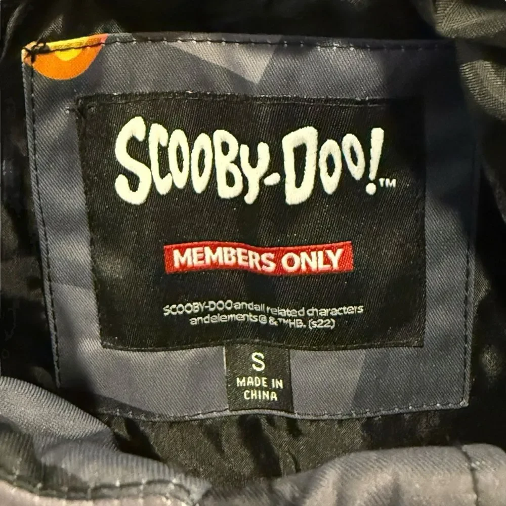 NWT Members Only Scooby-Doo Collab Jacket Black/Gray Size Oversized Small